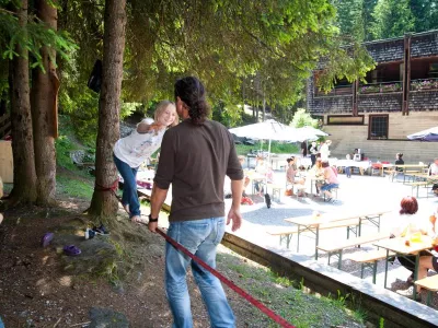 Genügend Platz auch vor dem Haus